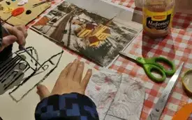 Zdjęcia prac wykonanych podczas  warsztat&oacute;w zorganizowanych przez Ekodoradczynię Gminy Opat&oacute;w w projekcie &bdquo;Śląskie. Przywracamy błękit&rdquo;  13