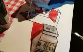 Zdjęcia prac wykonanych podczas  warsztat&oacute;w zorganizowanych przez Ekodoradczynię Gminy Opat&oacute;w w projekcie &bdquo;Śląskie. Przywracamy błękit&rdquo;  15