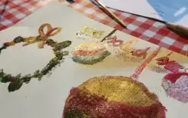 Zdjęcia prac wykonanych podczas  warsztat&oacute;w zorganizowanych przez Ekodoradczynię Gminy Opat&oacute;w w projekcie &bdquo;Śląskie. Przywracamy błękit&rdquo;  16