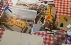 Zdjęcia prac wykonanych podczas  warsztat&oacute;w zorganizowanych przez Ekodoradczynię Gminy Opat&oacute;w w projekcie &bdquo;Śląskie. Przywracamy błękit&rdquo;  17