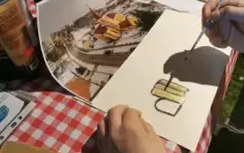 Zdjęcia prac wykonanych podczas  warsztat&oacute;w zorganizowanych przez Ekodoradczynię Gminy Opat&oacute;w w projekcie &bdquo;Śląskie. Przywracamy błękit&rdquo;  19