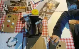 Zdjęcia prac wykonanych podczas  warsztat&oacute;w zorganizowanych przez Ekodoradczynię Gminy Opat&oacute;w w projekcie &bdquo;Śląskie. Przywracamy błękit&rdquo;  21