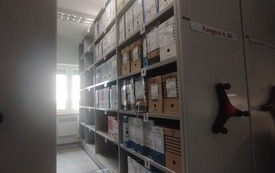 Pomieszczenie archiwum zakładowego, zdj.  1