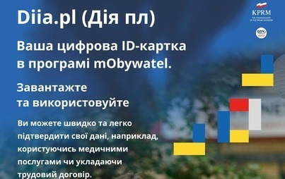 Zdjęcie do Ulotka informacyjna dotyczącą mobywatel/diia.pl dla obywateli Ukrainy