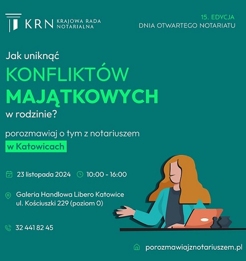 Plakat - Dzień Otwarty Notariatu - Katowice