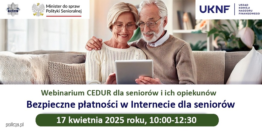 Plakat informacyjny o&nbsp;webinarium