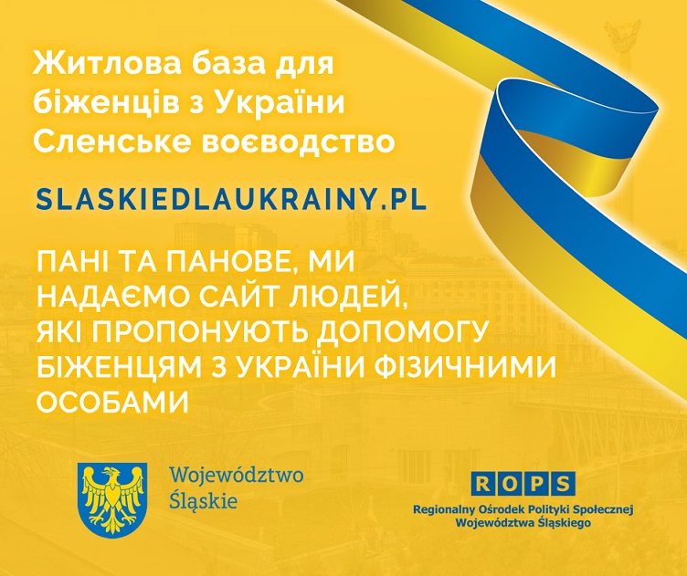 Informacja UA - Baza lokalowa dla uchodźców z Ukrainy