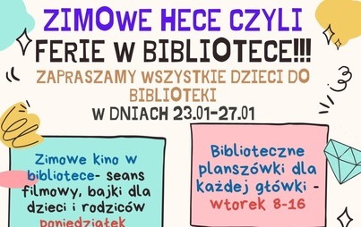 Zdjęcie do Ferie w Bibliotece